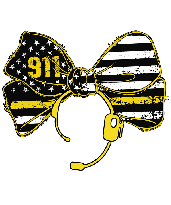 Dispatcher T-shirt Thin Gold Line Bow