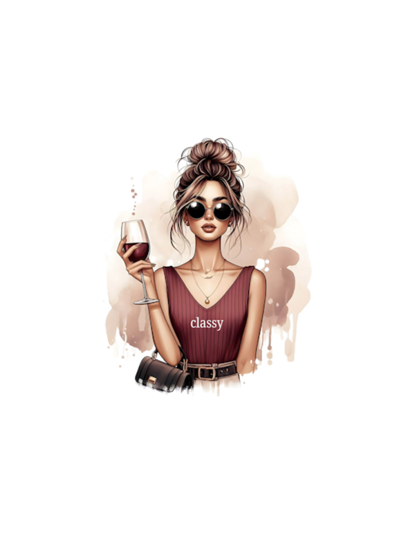 "Classy" Sarcastic Girl Women's/Girl's  T-shirt