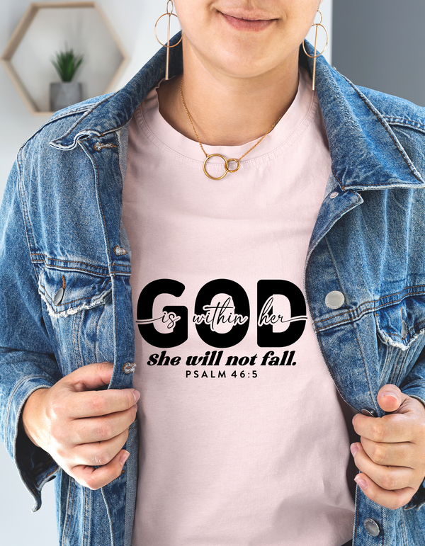 "God Is Within Her"  FAITH COLLECTION Women's T-shirt