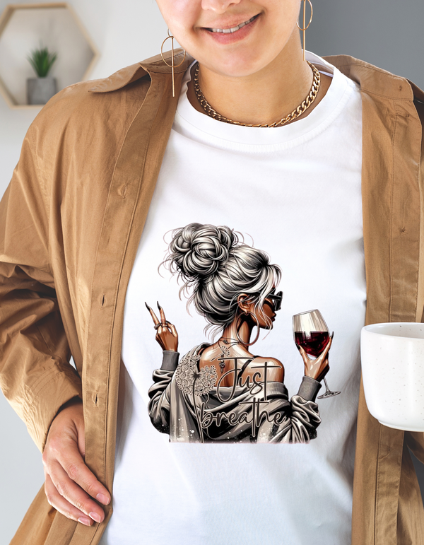 "Just Breathe" SARCASTIC GIRL COLLECTION Women's T-shirt